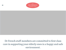 Tablet Screenshot of drfrenchcarehome.co.uk